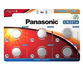 Panasonic Lithiová baterie CR2016 3V 6ks / blistr