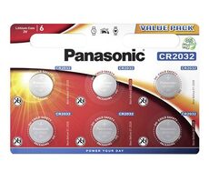 Panasonic Lithiová baterie CR2032 3V 6ks / blistr