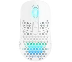 XTRFY M42 Wireless bílá / herní bezdrátová myš / optická / 19000 DPI / 6 tlačítek / RGB / 2 velikosti / 2.4GHz
