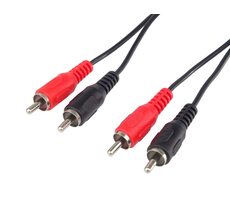 PremiumCord prodlužovací kabel 2xCINCH M -F / 3m