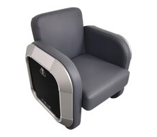 E-Blue EEC346-11 Herní sofa šedá / syntetická kůže / nosnost až 200 kg