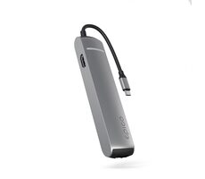 Epico Slim Hub USB-C 6v1 vesmírně šedá / USB Hub / 3x USB-A / 1x HDMI@8K/30Hz / 1x GLAN / 1x USB-C / PD 100W