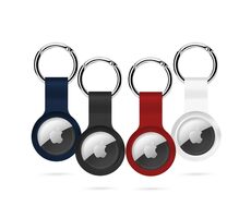 Epico Silicone Case Pouzdro pro Apple AirTag pack bundle - černá & bílá & modrá & červená