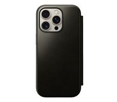 Nomad Modern Leather Folio pouzdro pro Apple iPhone 16 Pro green chrome