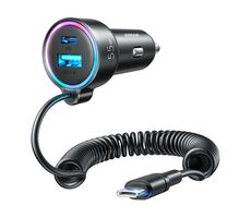 Joyroom JR-CL07 černá / Nabíječka do auta / 55W / kabel USB-C (M) / 1x USB-A / 1X USB-C 