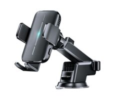 Joyroom JR-ZS245 černá / Držák na telefon na palubní desku auta s indukční nabíječkou Qi / 4.7" až  6.8"