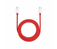OnePlus Warp Charge Datový kabel USB-C - USB-C 1m červená