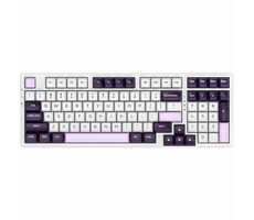 VGN V98 Pro Crystal Wine - Blackcurrant / Bezdrátová herní klávesnice / mechanická / 2.4GHz + Bluetooth / US Layout