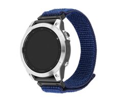 FIXED Nylonový řemínek Nylon Sporty Strap pro Garmin QuickFit 26mm tmavě modrý