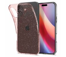 Spigen Liquid Crystal Glitter ochranný kryt pro Apple iPhone 16 rose quartz