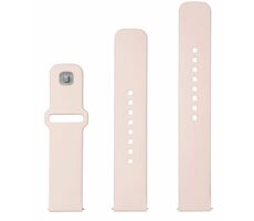 FIXED Set silikonových řemínků Silicone Sporty Strap s Quick Release 20mm pro smartwatch růžový