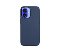 Epico Mag+ Leather ochranný kryt s MagSafe pro Apple iPhone 16 modrá