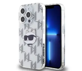 Karl Lagerfeld IML Electroplated Choupette Head Zadní Kryt pro Apple iPhone 15 Pro Max čirá