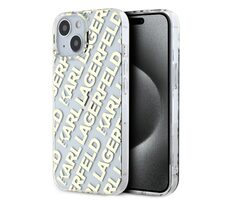 Karl Lagerfeld IML Electroplated Repeated Logo Zadní Kryt pro Apple iPhone 15 zlatá