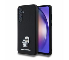 Karl Lagerfeld PU Saffiano Metal Karl and Choupette Zadní Kryt pro Samsung Galaxy A55 5G černá