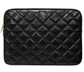 Guess PU Quilted 4G Metal Logo Obal na Notebook 13/14" černá