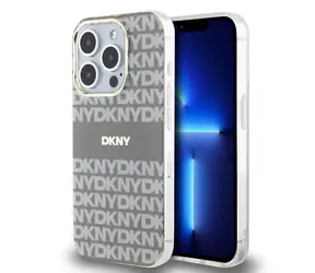 DKNY PC/TPU Repeat Pattern Tonal Stripe Magsafe Zadní Kryt pro Apple iPhone 14 Pro Max béžová