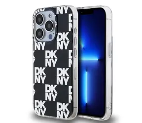 DKNY PC/TPU Checkered Pattern Zadní Kryt pro Apple iPhone 14 Pro Max černá