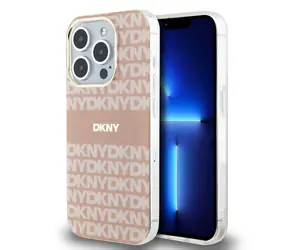 DKNY PC/TPU Repeat Pattern Tonal Stripe Magsafe Zadní Kryt pro Apple iPhone 13 Pro růžová