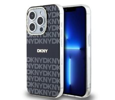 DKNY PC/TPU Repeat Pattern Tonal Stripe Magsafe Zadní Kryt pro Apple iPhone 13 Pro černá