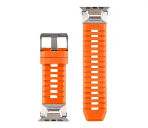 Tactical Tough Band pro Apple Watch Ultra Safety Orange/Silver