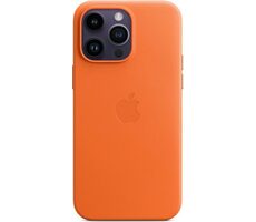 Rozbaleno - Apple kožený kryt s MagSafe pro iPhone 14 Pro Max oranžová / rozbaleno