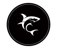 White Shark PHARAOH Ochranná podložka pod židli černo-bílá / kulatá / průměr 120 cm 