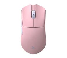 Darmoshark M3s PRO růžová / Herní bezdrátová myš / 26000DPI / 8 tlačítek / USB-C / BT / 2.4G 