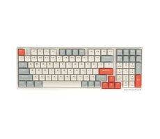 Darmoshark K7 PRO bílá / Herní bezdrátová klávesnice / USB / BT / 2.4G 