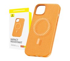 Baseus P60157305713-00 Fauxther Pouzdro pro Apple iPhone 15 oranžová