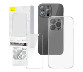 Baseus P60112201201-01 Corning Pouzdro pro Apple iPhone 12 Pro Max čirá / + tvrzené sklo