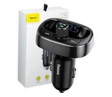 Baseus CCMT000301 T-typed S-09 FM vysílač černá / Bluetooth 4.2