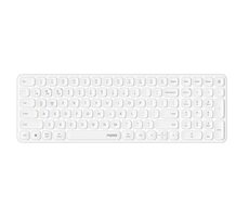 Rapoo E9310M Multi-mode bílá / Bezdrátová klávesnice / 2.4 GHz / BT 4.0 a 5.0 / ultra-tenká / 2x AAA baterie