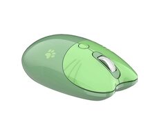 MOFII M3DM zelená / Bezdrátová optická myš / Bluetooth / 2.4 GHz USB-A přijímač / 1600 DPI / 1x AA
