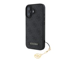 Guess 4G Charm Zadní Kryt pro Apple iPhone 16 Tone on Tone šedá