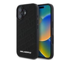 Karl Lagerfeld PU Quilted Pattern Zadní Kryt pro Apple iPhone 16 černá
