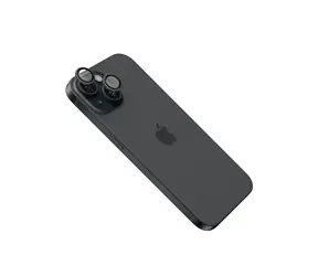 FIXED Ochranná skla čoček fotoaparátů Camera Glass pro Apple iPhone 16/16 Plus černá