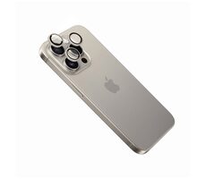 FIXED Ochranná skla čoček fotoaparátů Camera Glass pro Apple iPhone 16 Pro/16 Pro Max přírodní titan