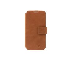 FIXED Kožené pouzdro typu kniha ProFit pro Apple iPhone 16 hnědé / doprodej