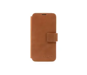 FIXED Kožené pouzdro typu kniha ProFit pro Apple iPhone 16 Pro hnědé