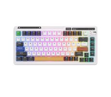 Royal Kludge KZZI K75 pro RGB černo-bílá / Bezdrátová klávesnice / mechanická / USB & 2.4GHz & BT / US Layout