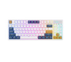 Royal Kludge RK89 RGB bílá / Bezdrátová klávesnice / mechanická / 2.4GHz & BT & USB / US Layout