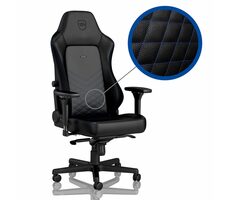 noblechairs HERO černo-modrá / Herní židle / syntetická kůže / nastavitelná / pojízdná kolečka / nosnost 150 kg 