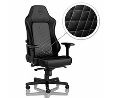 noblechairs HERO černo-bílá / Herní židle / syntetická kůže / nastavitelná / pojízdná kolečká / nosnost 150 kg 