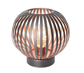 Solight WO3102 kovová kulatá lucerna se žárovkou s micro LED měděná / 80lm / teplá bílá / 3xAA