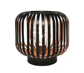Solight WO3103 kovová oválná lucerna se žárovkou s micro LED měděná / 80lm / teplá bílá / 3xAA