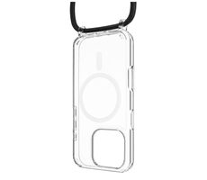 FIXED MagPure Neck Pouzdro s černou šňůrkou na krk pro Apple iPhone 16 Pro / doprodej