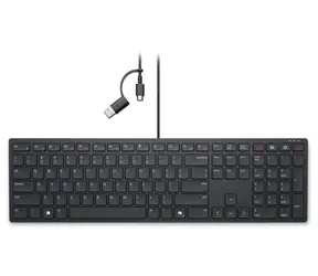 DELL KB525C černá / drátová klávesnice / USB-A + USB-C / CZ Layout 