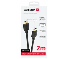 SWISSTEN Kabel HDMI 2.0 (M) - HDMI 2.0 (M) 5m černá / 18 Gbps / 4K / 60Hz / zlacené kontakty