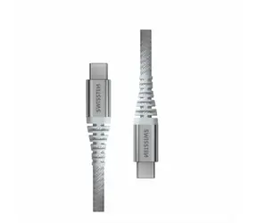 SWISSTEN ARAMID REINFORCED datový kabel USB-C - USB-C 1.5m bílá